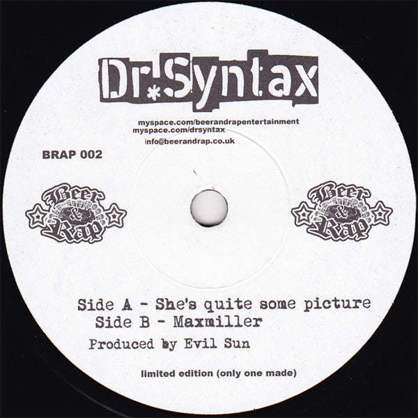 Dr. Syntax (2) : She's Quite Some Picture / Maxmiller (7", Ltd)