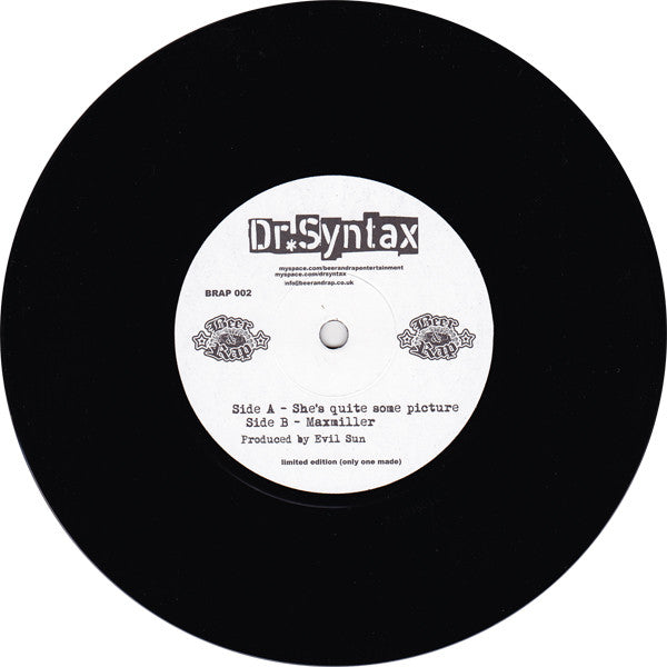 Dr. Syntax (2) : She's Quite Some Picture / Maxmiller (7", Ltd)