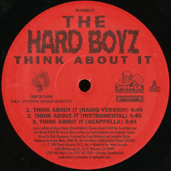 The Hard Boys : Think About It (12", Promo)