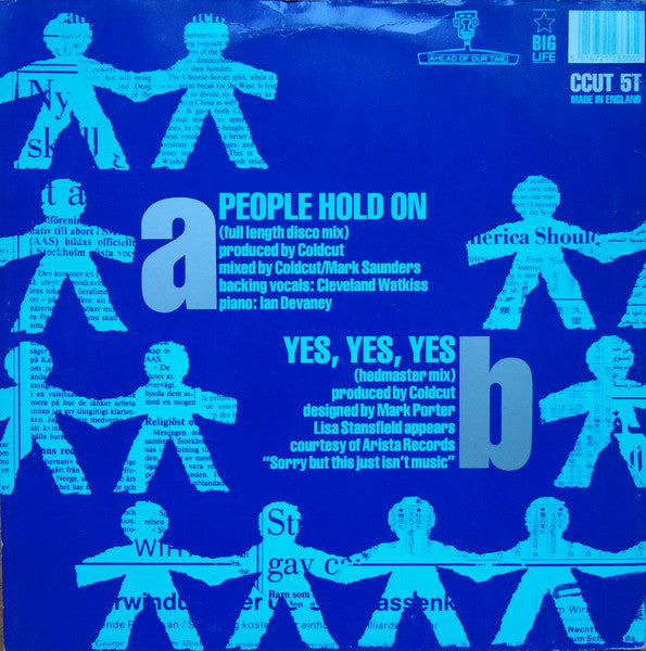 Coldcut Featuring Lisa Stansfield : People Hold On (12", Single, Blu)