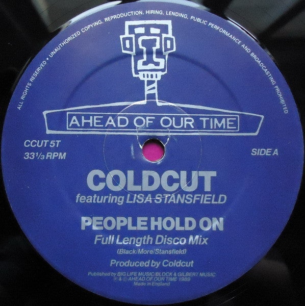 Coldcut Featuring Lisa Stansfield : People Hold On (12", Single, Blu)