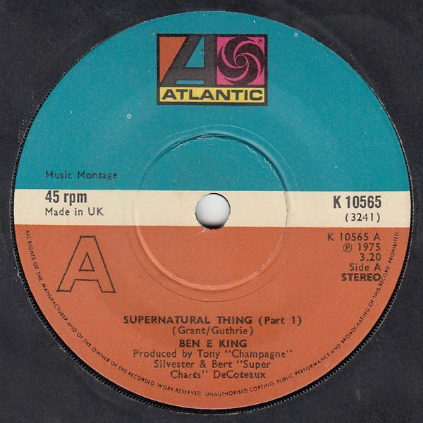 Ben E. King : Supernatural Thing (Part 1) (7", Single, Sol)