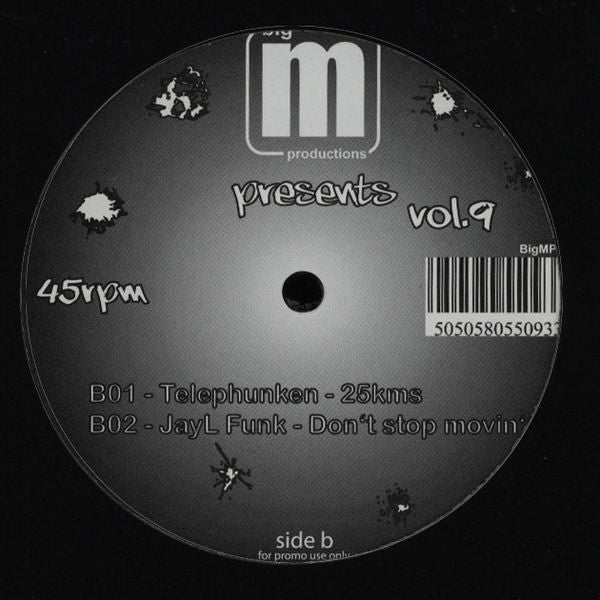 Various : Big M Productions Presents Vol.9 (12", EP, Promo)