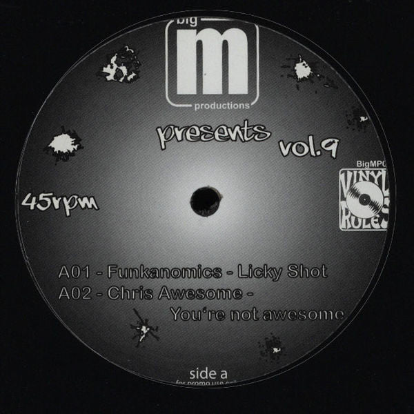 Various : Big M Productions Presents Vol.9 (12", EP, Promo)