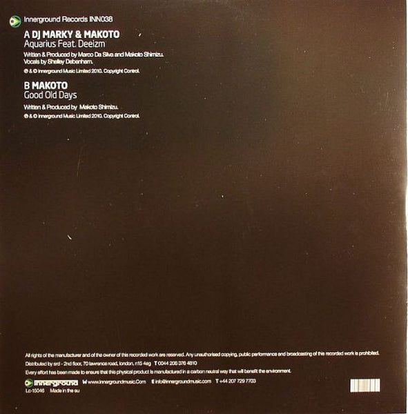 DJ Marky & Makoto / Makoto : Aquarius / Good Old Days (12")