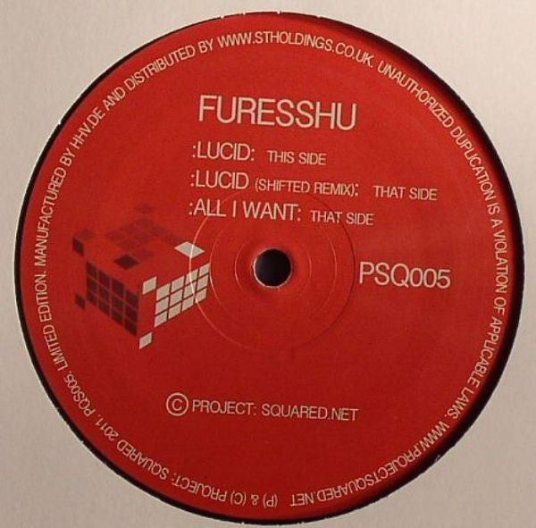 Furesshu : Lucid / Lucid (Shifted Remix) / All I Want (12", Ltd)