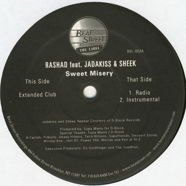Rashad Thomas Feat. Jadakiss & Sheek Louch : Sweet Misery (Remix) (12")