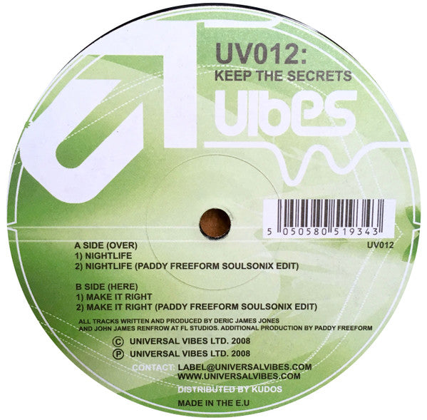 Keep The Secrets : Nightlife (12")
