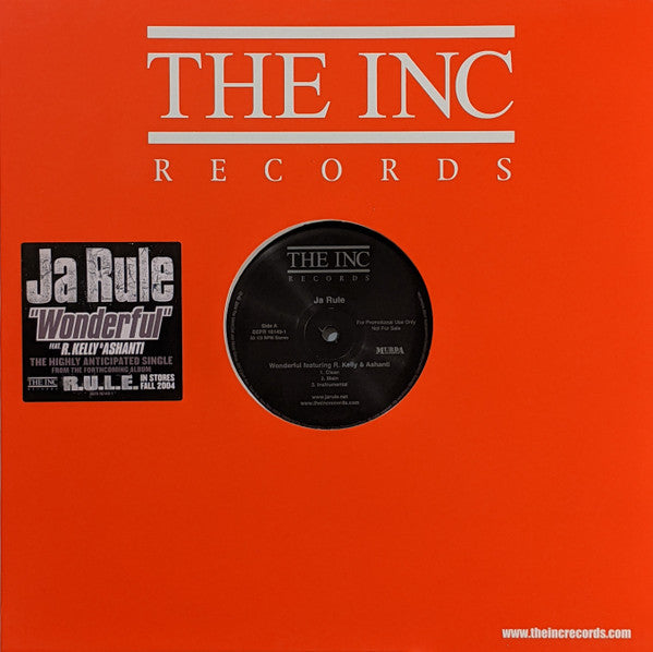 Ja Rule Feat. R. Kelly & Ashanti : Wonderful (12", Single, Promo)