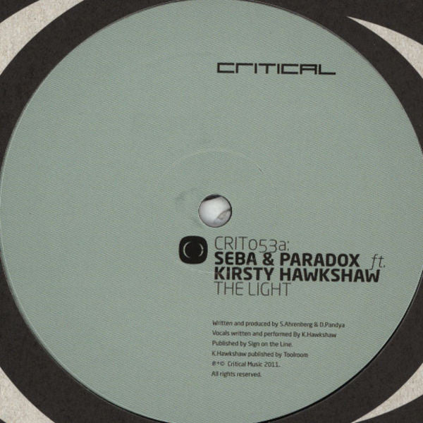 Seba & Paradox : The Light / As If (12")