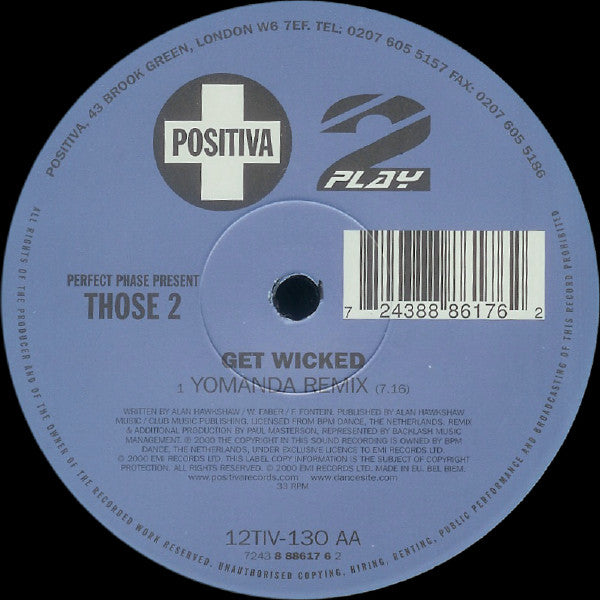 Perfect Phase Present Those 2 : Get Wicked (12")