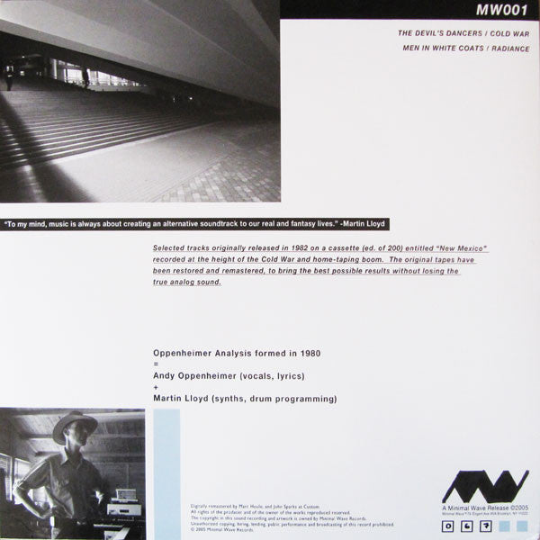 Oppenheimer Analysis : Oppenheimer Analysis (12", EP, Ltd, Num, RM, RP)