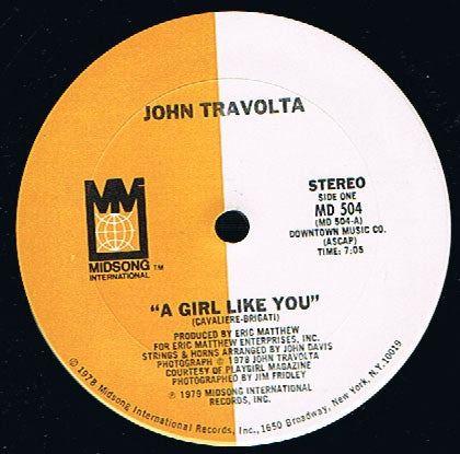 John Travolta : A Girl Like You (12", Single)
