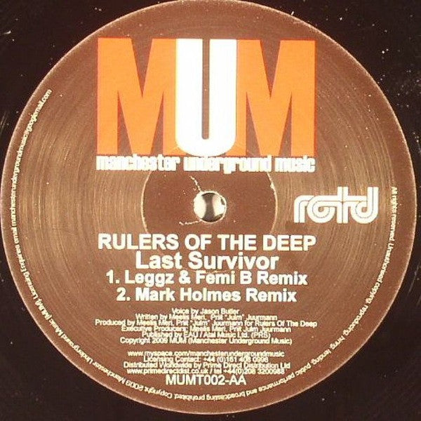 Rulers Of The Deep : Last Survivor (12")