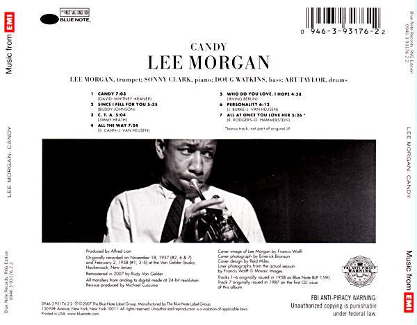 Lee Morgan : Candy (CD, Album, RE, RM)