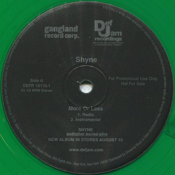 Shyne : More Or Less (12", Promo, Gre)