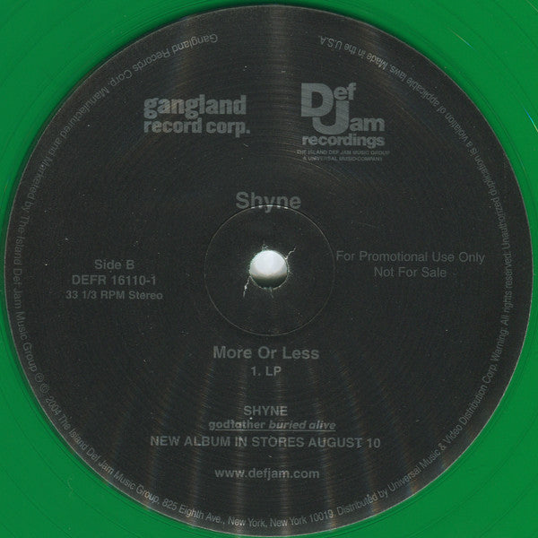 Shyne : More Or Less (12", Promo, Gre)