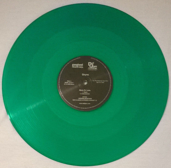 Shyne : More Or Less (12", Promo, Gre)