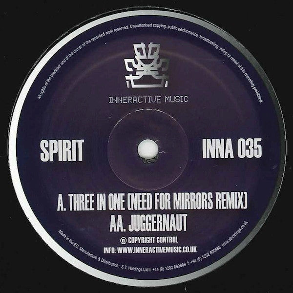 Spirit : Three In One (Need For Mirrors Remix) / Juggernaut (12")