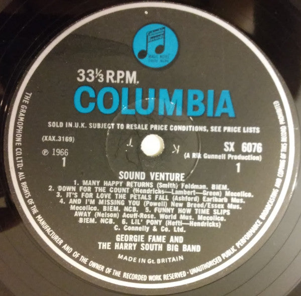 Georgie Fame And The Harry South Big Band : Sound Venture (LP, Album, Mono)