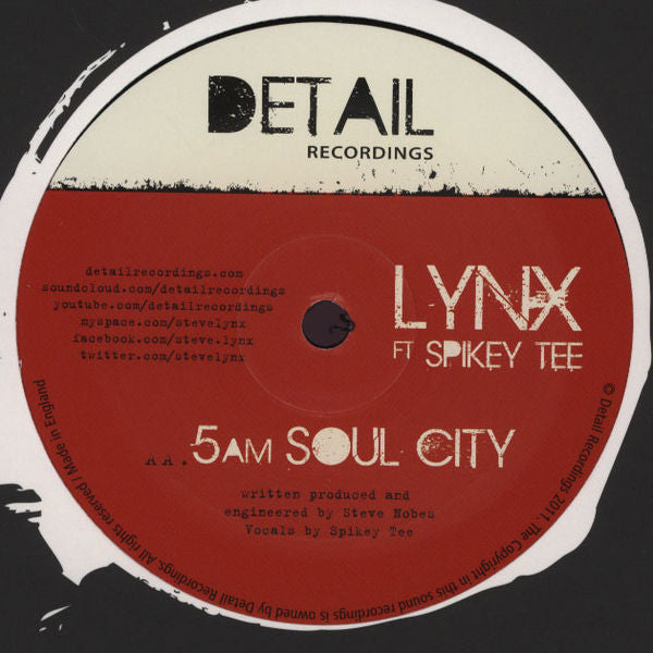Lynx (7) & Hellrazor / Lynx (7) Ft Spikey Tee* : Dirty Red / 5am Soul City (12")