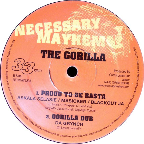 Macka B / Da Grynch / Askala Selasie, Masicker & Blackout Ja : The Gorilla (12")