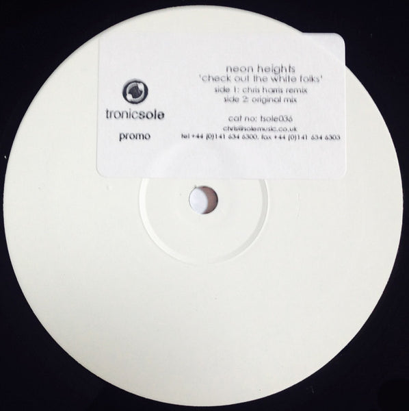 Neon Heights : Check Out The White Folks (12", Promo, W/Lbl)