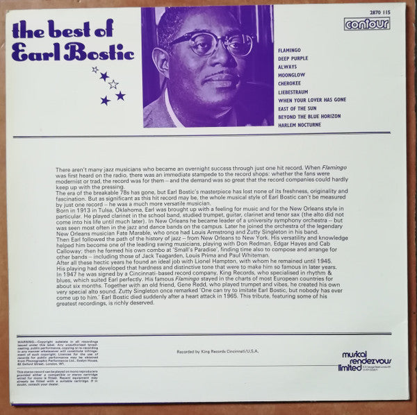 Earl Bostic : The Best Of Earl Bostic (LP, Comp)