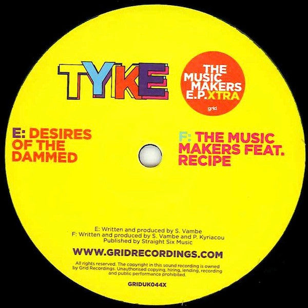 Tyke : The Music Makers E.P.Xtra (12", EP)