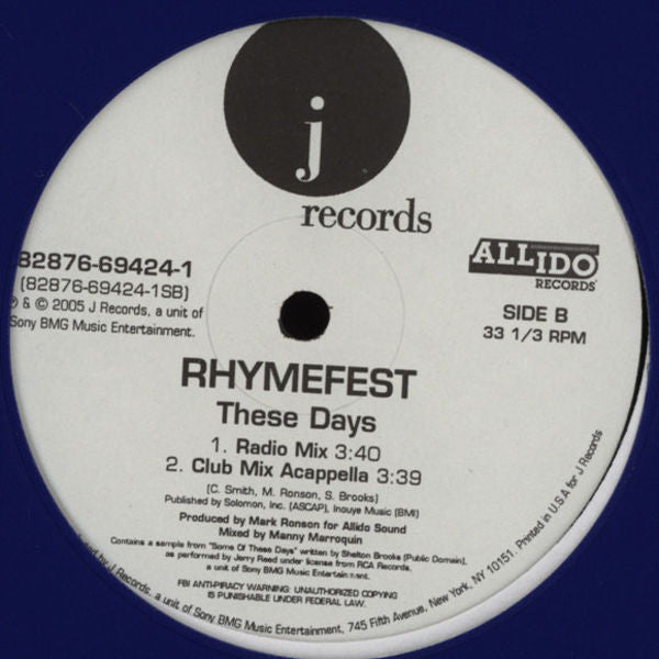 Rhymefest : These Days (12")