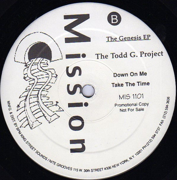 The Gooch The Todd G. Project Todd Gardner : The Genesis Ep (12", EP, Promo, TP)