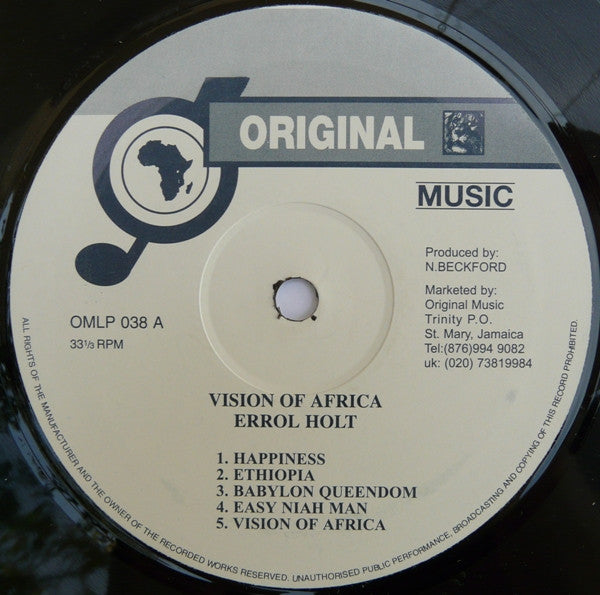 Errol "Flabba" Holt : Vision Of Africa (LP, RE)