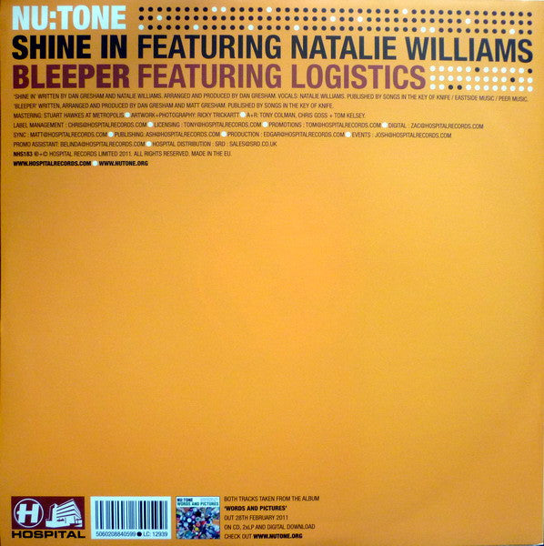 Nu:Tone Featuring Natalie Williams : Shine In (12")