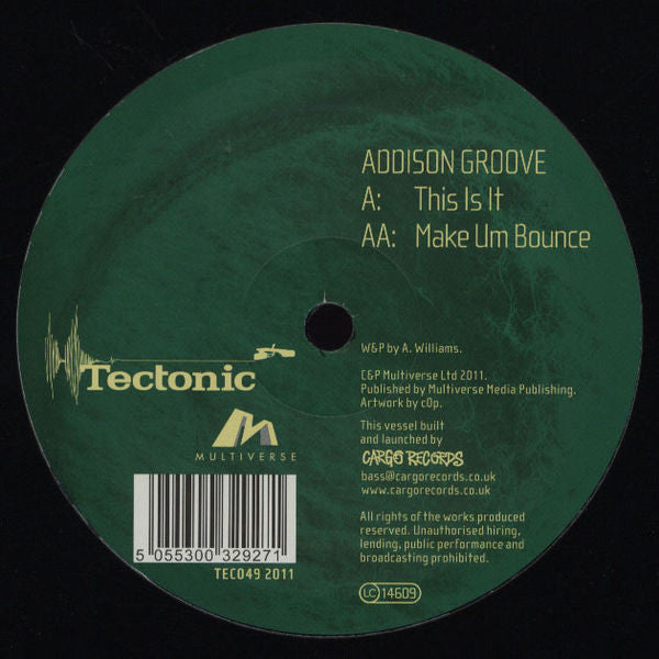 Addison Groove : This Is It / Make Um Bounce (12")