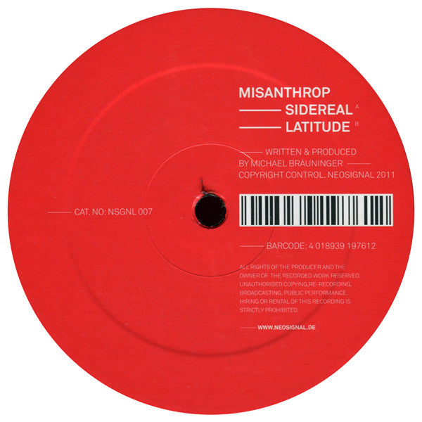Misanthrop : Sidereal / Latitude (12")