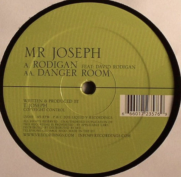 Mr Joseph : Rodigan / Danger Room (12")