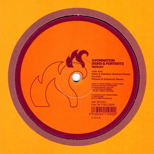 Dimas Carbajo Presents D-Formation : Signs & Portents: Remixed (12")