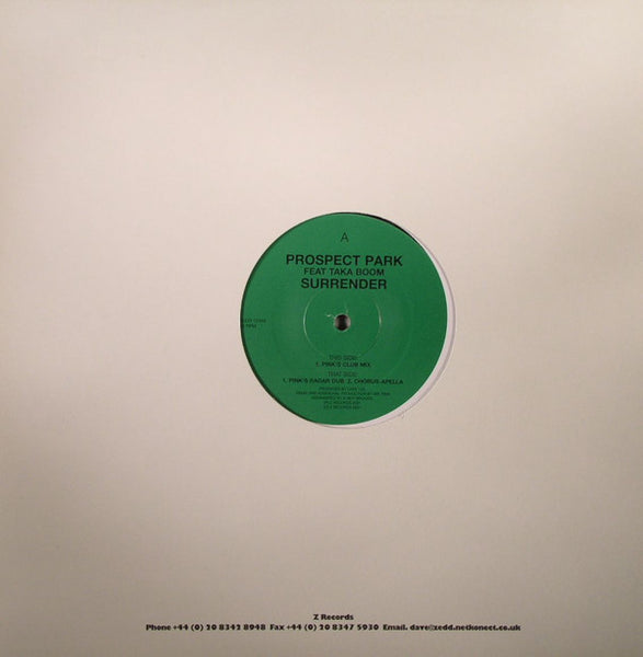 Prospect Park Feat. Taka Boom : Surrender (12")
