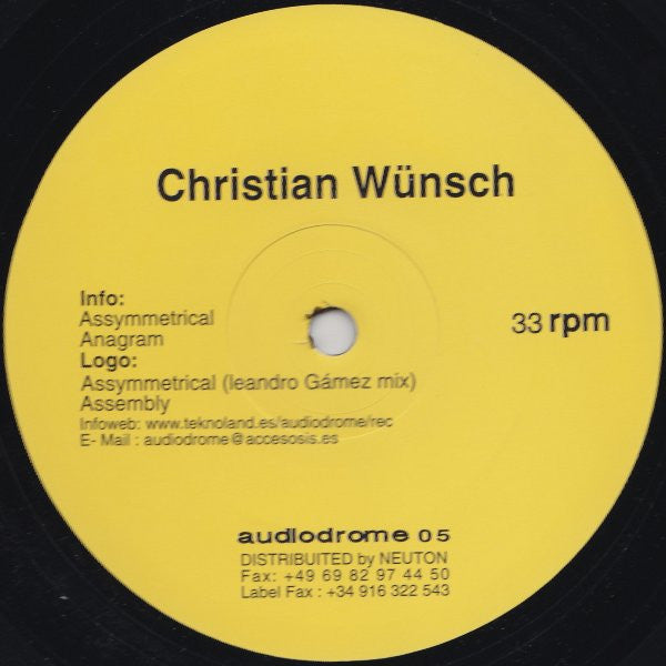 Christian Wünsch : Assymmetrical (12")