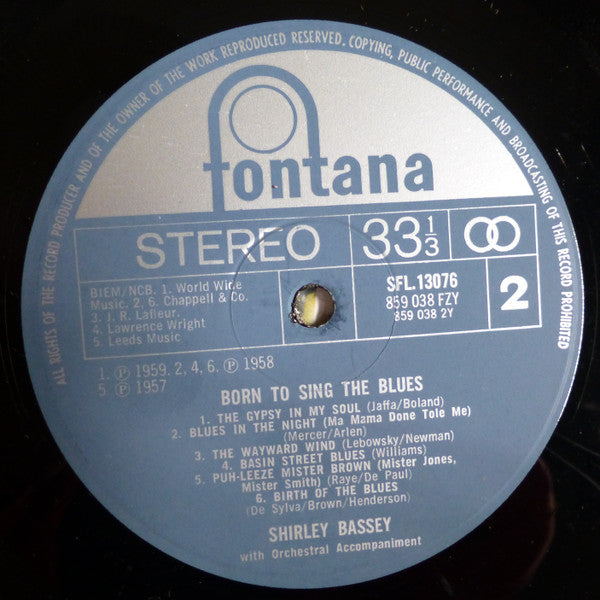 Shirley Bassey : Born To Sing The Blues (LP, Comp)