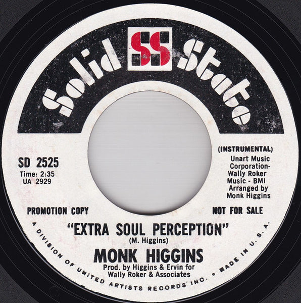 Monk Higgins : Extra Soul Perception / Watermelon Man (7", Promo)