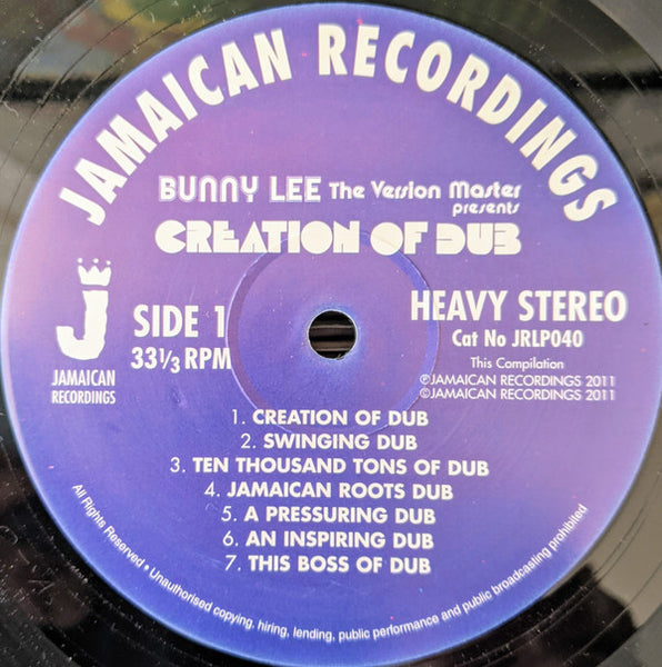 Bunny Lee : Creation Of Dub (LP, Album, RE)