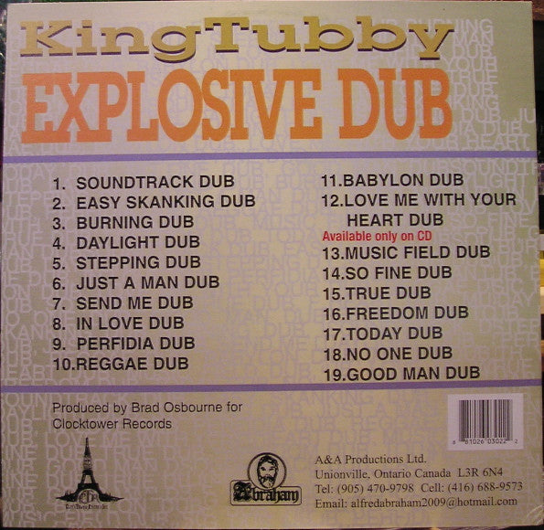 King Tubby : Explosive Dub (LP, Comp, RP)