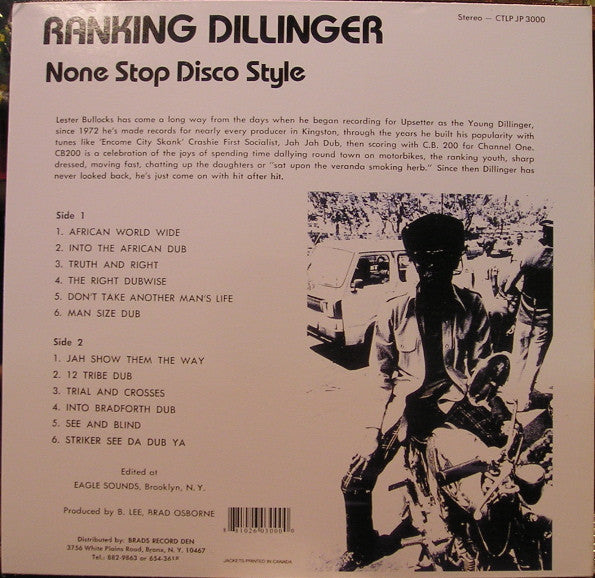 Dillinger : None Stop Disco Style (LP, Album, RP)
