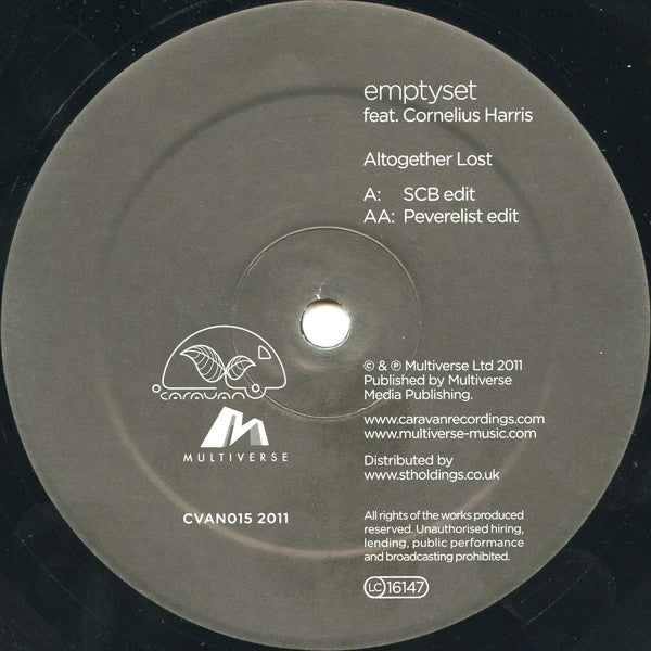 Emptyset Feat. Cornelius Harris : Altogether Lost (SCB & Peverelist Edits) (12")