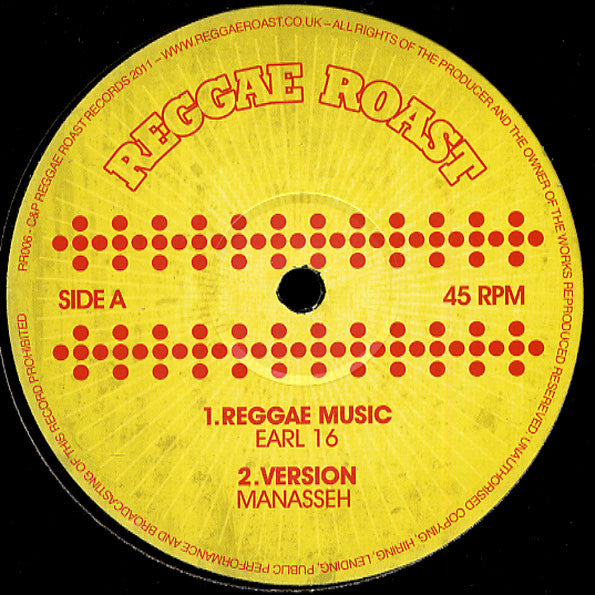 Earl Sixteen : Reggae Music (12", EP, Ltd)