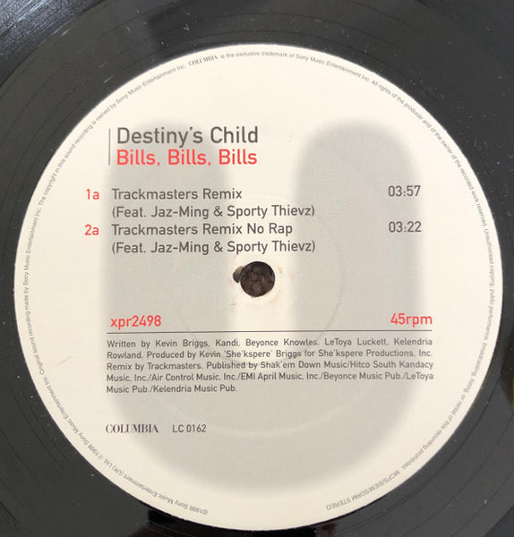 Destiny's Child : Bills, Bills, Bills (12", Promo)