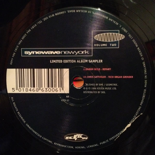 Damon Wild / Chris Sattinger : Synewave New York Volume Two (12", Ltd, Smplr)