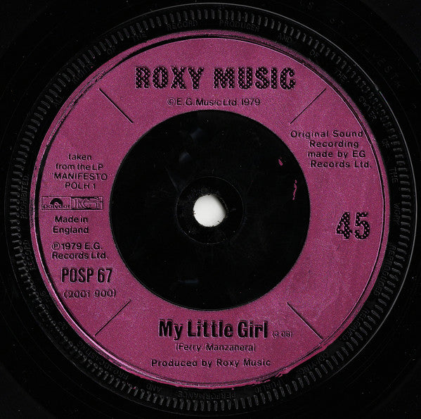 Roxy Music : Angel Eyes (7", Single, Sol)