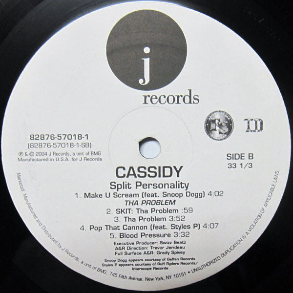 Cassidy (3) : Split Personality (2xLP, Album)